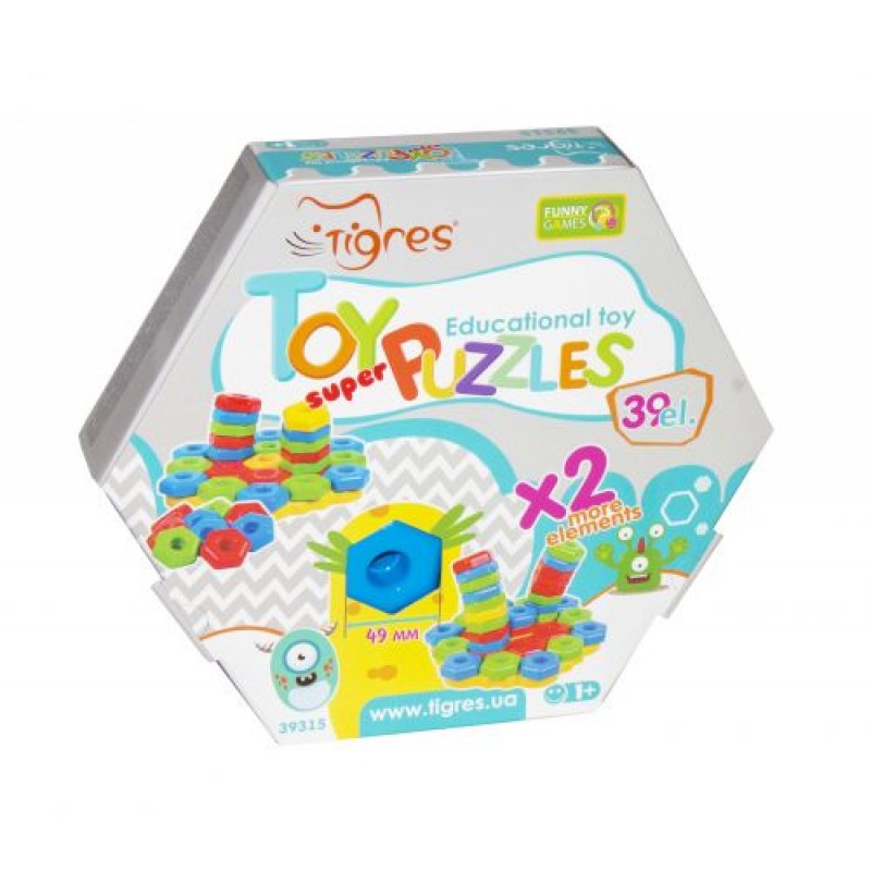 Розвиваюча іграшка "Ігро пазли SUPER", 39 ел Пластик Різнобарв'я (41005)
