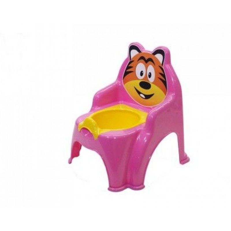 Дитячий горщик-стільчик "Тигр" (рожевий) Пластик Рожевий (53772)