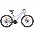 Велосипед 24" Leon JUNIOR AM DD 2022 (белый с сиреневым)