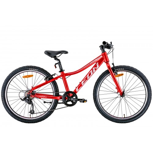 Велосипед 24" Leon JUNIOR Vbr 2022 (красный с серым)