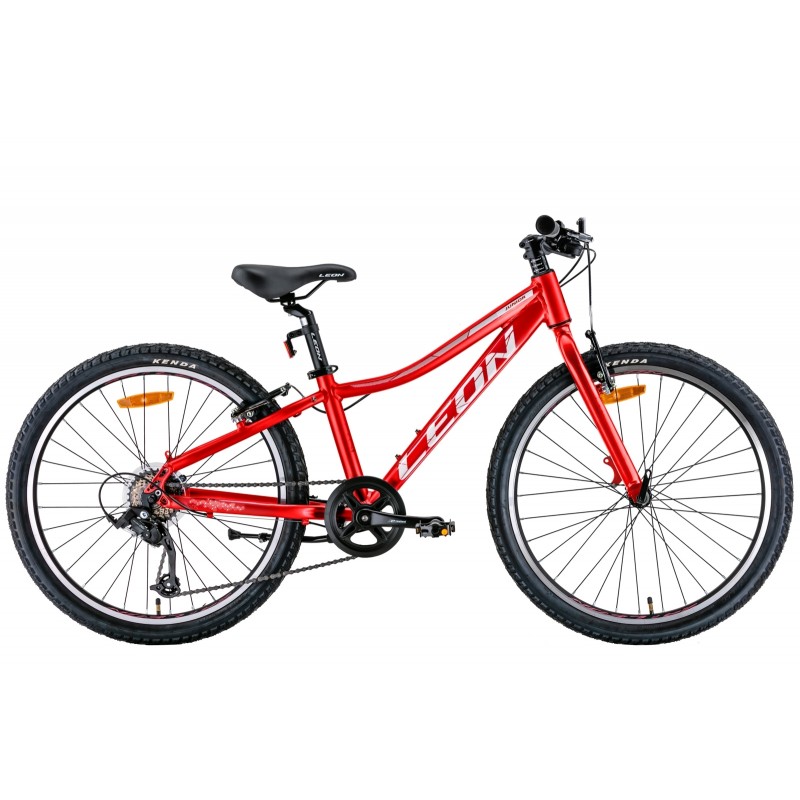 Велосипед 24" Leon JUNIOR Vbr 2022 (красный с серым)