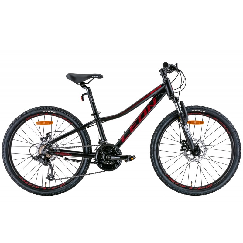 Велосипед 24" Leon JUNIOR AM DD 2022 (черный с красным (м))