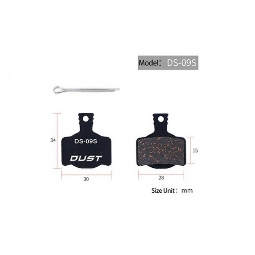 Колодки тормозные полуметалл disc DUST DS-09S MAGURA MT2, MT4, MT6, MT8