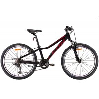 Велосипед 24" Leon JUNIOR AM Vbr 2022 (черный с красным (м))