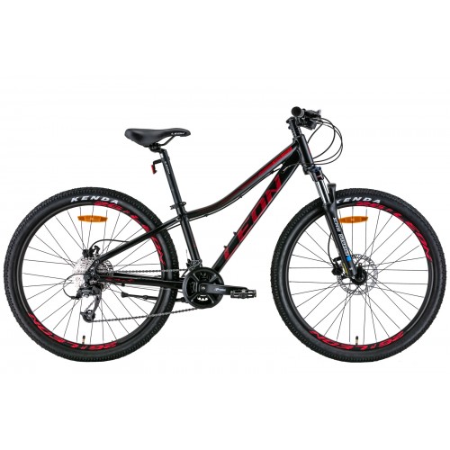 Велосипед 26" Leon SUPER JUNIOR ADVENT AM с лок. HDD 2022 (черный с красным (м))