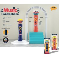 Мікрофон HY708-E MP3, регул. гучності, 2 кольори, муз., світло, бат., кор., 11,5-27-7 см.