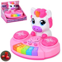 Піаніно 35869B єдиноріг, барабани, 2 режими гучності, 4 режими, муз. світло, бат.,кор.,23-18,5-20см.