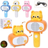 Мікрофон C575-09-10-11-12-B 2в1(колонка),акум.,USB,Bluetooth,2 види по 2кольори,бат.,муз.(англ),кор.