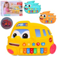 Піаніно LC73-LC75 звуки тварин,3 режими,2 види/мікс кольорів, муз., світло, бат., 27,5-20,5-5 см.