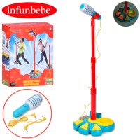 Мікрофон LML121 на стійці, MP3, регулятор гучності, муз., світло, бат., кор., 24-30-10,5 см.