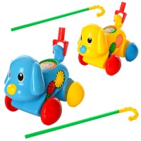 Каталка 0363 на ціпку, собачка, муз. (пискавка), 2 кольори, кул., 19-16-14 см.