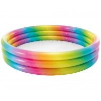 Басейн 58439 Райдужний, круглий, 3 кільця, 2+, 330 л., рем. компл., кор., 147-33 см.