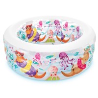 Басейн 58480 Весела Видра, надувне дно, 6+, 360л, зливний клапан, рем.запл., 152-56см.