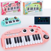 Піаніно 884AB-885AB тварини, 2 види по 2 кольори, муз., світло, бат., кор., 34-17-5 см.