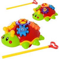 Каталка 0392 божа корівка, на палиці, тріскачка, звук-механіч., 2 кольори, кул., 23-19-10 см.