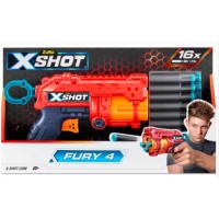 X-Shot Red Швидкострільний бластер EXCEL FURY 4 (16 патронів), 36377R