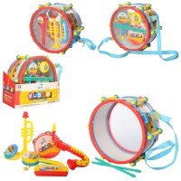 Музичні інструменти SF8122ABC барабан, дудка, маракас, 3 види, кор., 27,5-23,5-12 см.