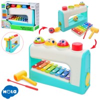 Гра HE792700 стукачка-кульки,молоток,ксилофон,8 тонів, паличка, кор.,31,5-23-13 см