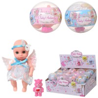 Пупс A258E ангел, куля, 24 шт. (4 види) в диспл., 40,5-31-19 см.