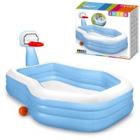 Басейн 57183 Баскетбол, 3+, 790л, надув. м'яч, сливн. клапан, рем. запл., кор., 257-188-135 см.