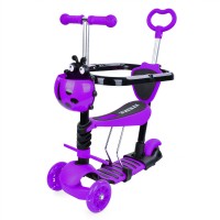 Самокат JR 3-050-V MAXI,5в1(біговел),сталь+пласт,3колеса,2перПУ118мм,підніжка,бампер,світло,фіолет. Самокат JR 3-050-V MAXI,5в1(біговел),сталь+пласт,3колеса,2перПУ118мм,підніжка,бампер,світло,фіолет.