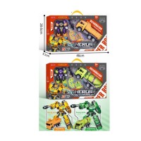 Трансформер XL91840 робот+будтехніка, 2 види (самоскид, бетонозмішувач, інерц.), кор., 46-28,5-9 см.