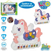 Піаніно FT 0039 AB єдиноріг, 2 кольори, муз. (укр.), світло, бат., кор., 27,5-21-5 см.