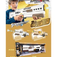 Автомат 1508A 2в1(стріляє: м'які кулі-присоски водою), пулі-присоски 10шт.,2 кольори,кор.,70-24-9см.