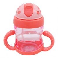 Поїльник з трубочкою, 150 мл, рожевий